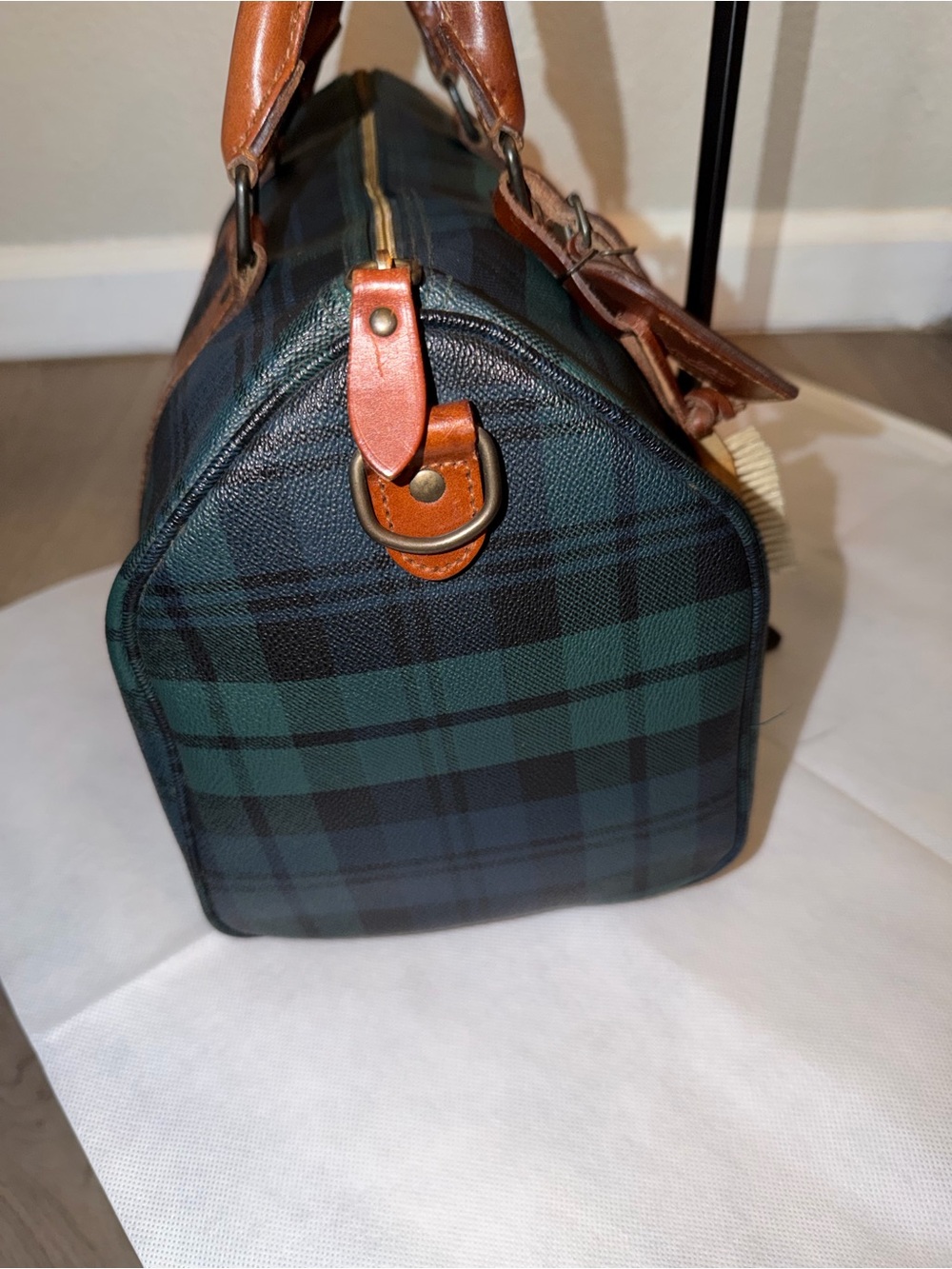 Vintage Polo Ralph Lauren Blackwatch Plaid Boston Bag - Picture 7 of 16